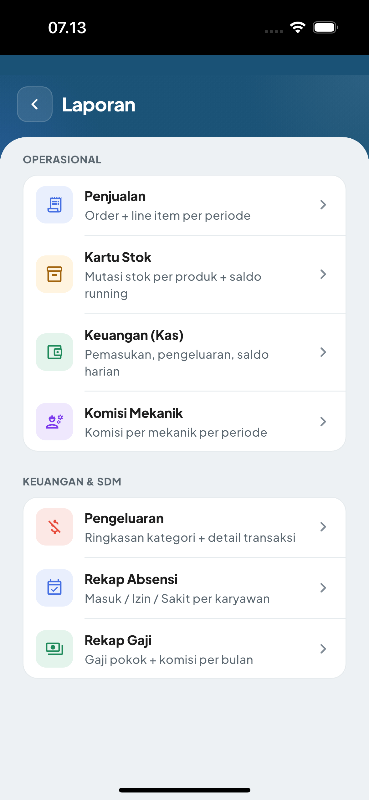 7 laporan langsung, tanpa Excel.